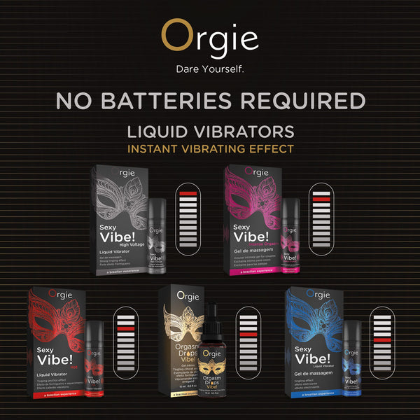 Orgie Sexy Vibe! Liquid Vibrator High Voltage Orgasm Gel - 15ml - Extreme Toyz Singapore - https://extremetoyz.com.sg - Sex Toys and Lingerie Online Store