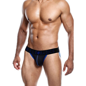 MALEBASICS Neon Jock - Blue (4 Sizes Available) - Extreme Toyz Singapore - https://extremetoyz.com.sg - Sex Toys and Lingerie Online Store