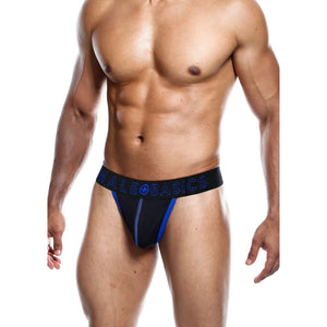 MALEBASICS Neon Thong - Blue (4 Sizes Available) - Extreme Toyz Singapore - https://extremetoyz.com.sg - Sex Toys and Lingerie Online Store