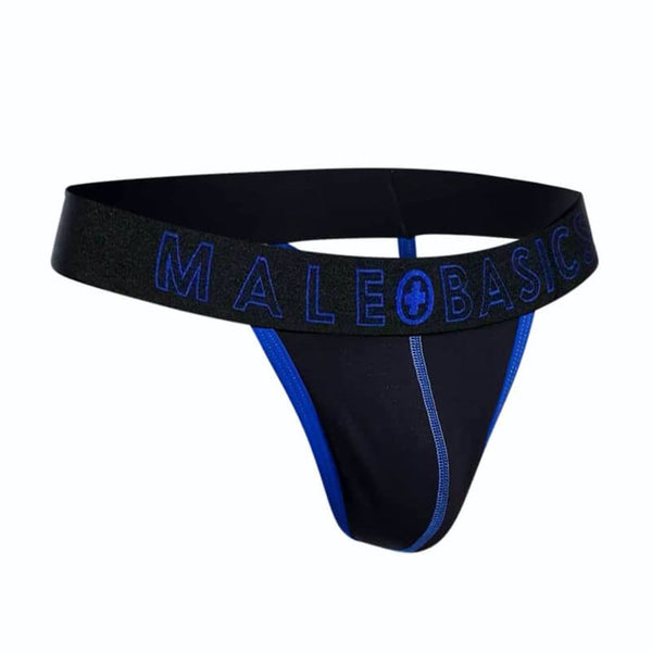 MALEBASICS Neon Thong - Blue (4 Sizes Available) - Extreme Toyz Singapore - https://extremetoyz.com.sg - Sex Toys and Lingerie Online Store