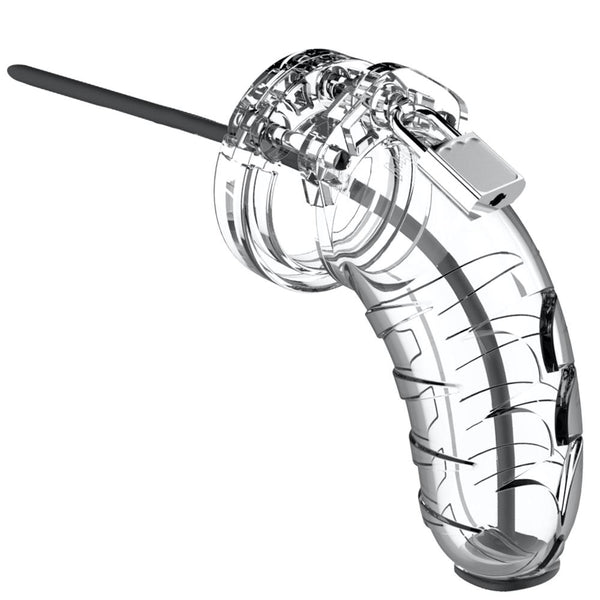 Shots American MANCAGE Chastity Cage Model 16  with Silicone Urethal Sounding - Extreme Toyz Singapore - https://extremetoyz.com.sg - Sex Toys and Lingerie Online Store