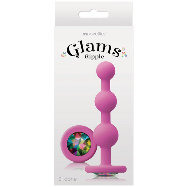 NS Novelties Glams Ripple Rainbow Gem Plug - Extreme Toyz Singapore - https://extremetoyz.com.sg - Sex Toys and Lingerie Online Store