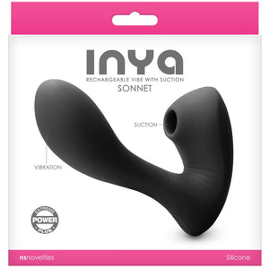 NS Novelties INYA Sonnet Rechargeable Vibrator With Clitoral Stimulation - Extreme Toyz Singapore - https://extremetoyz.com.sg - Sex Toys and Lingerie Online Store