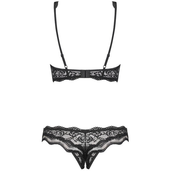 Obsessive Lingerie Luvae Daring Cupless Bra & Open Crotch Thong Set (2 Sizes Available) - Extreme Toyz Singapore - https://extremetoyz.com.sg - Sex Toys and Lingerie Online Store