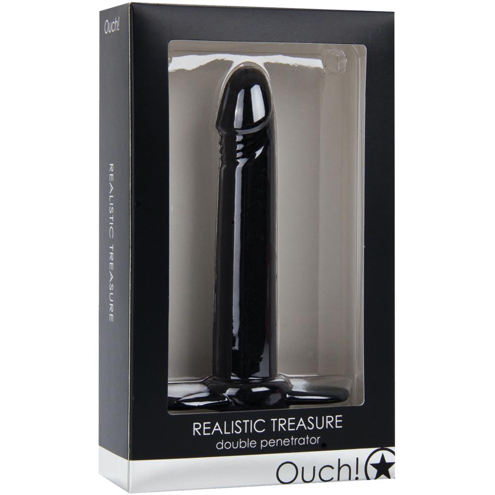 Shots America Ouch! Realistic Treasure Double Penetrator - Extreme Toyz Singapore - https://extremetoyz.com.sg - Sex Toys and Lingerie Online Store