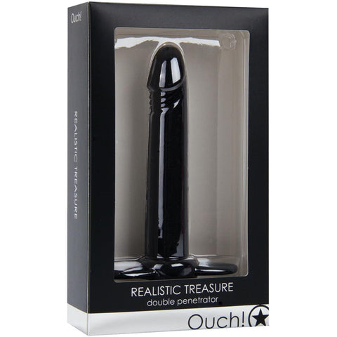 Shots America Ouch! Realistic Treasure Double Penetrator - Extreme Toyz Singapore - https://extremetoyz.com.sg - Sex Toys and Lingerie Online Store