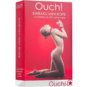 Shots America OUCH! Kinbaku Mini Rope - 1.5m - Red  - Extreme Toyz Singapore - https://extremetoyz.com.sg - Sex Toys and Lingerie Online Store