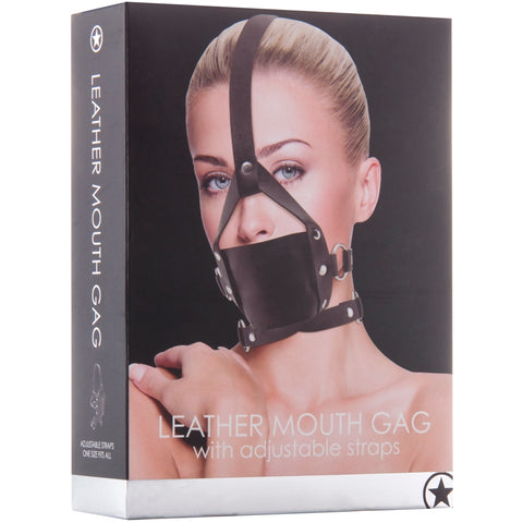 Shots America Ouch! Leather Mouth Gag - Extreme Toyz Singapore - https://extremetoyz.com.sg - Sex Toys and Lingerie Online Store