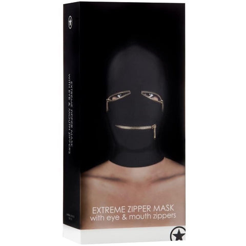 Shots America Ouch! Extreme Zipper Mask With Eye And Mouth Zippers - Extreme Toyz Singapore - https://extremetoyz.com.sg - Sex Toys and Lingerie Online Store