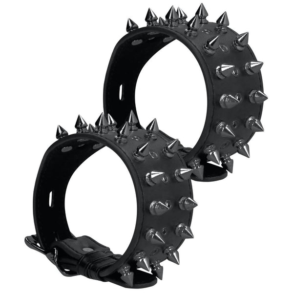 Shots America Skulls & Bones Ankle Cuffs with Spikes - Extreme Toyz Singapore - https://extremetoyz.com.sg - Sex Toys and Lingerie Online Store