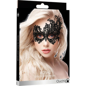Shots America OUCH! Royal Black Lace Mask - Extreme Toyz Singapore - https://extremetoyz.com.sg - Sex Toys and Lingerie Online Store