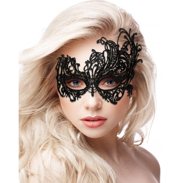 Shots America OUCH! Royal Black Lace Mask - Extreme Toyz Singapore - https://extremetoyz.com.sg - Sex Toys and Lingerie Online Store
