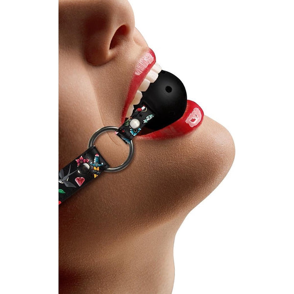 Shots America OUCH! Breatheable Ball Gag - Old School Tattoo Style - Extreme Toyz Singapore - https://extremetoyz.com.sg - Sex Toys and Lingerie Online Store