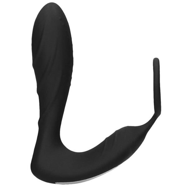 Shots America Ouch! Remote Controlled Rechargeable E-Stim & Vibrating Butt Plug with Cock Ring - Extreme Toyz Singapore - https://extremetoyz.com.sg - Sex Toys and Lingerie Online Store