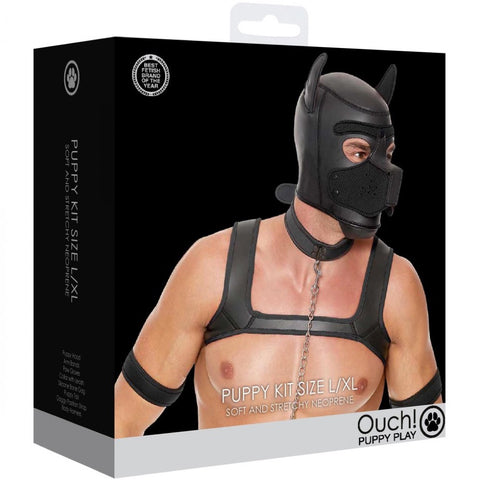Shots America Ouch! 10 Piece Neoprene Puppy Kit - L/XL - Extreme Toyz Singapore - https://extremetoyz.com.sg - Sex Toys and Lingerie Online Store