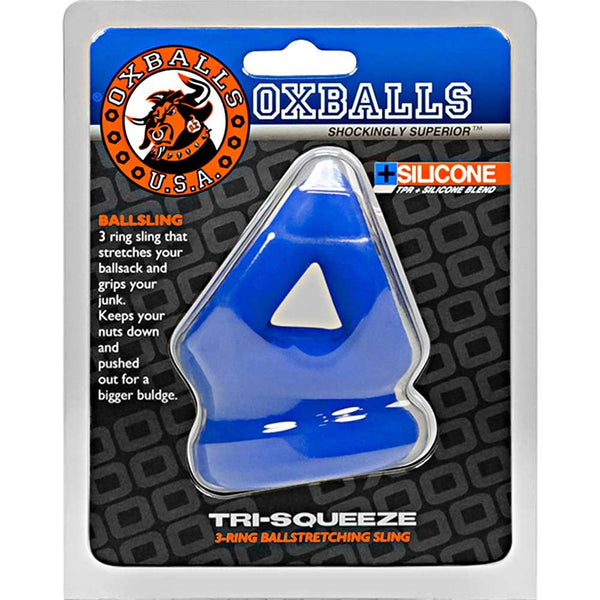 OXBALLS Tri-Squeeze 3 Ring Ball-Stretch Sling - Extreme Toyz Singapore - https://extremetoyz.com.sg - Sex Toys and Lingerie Online Store