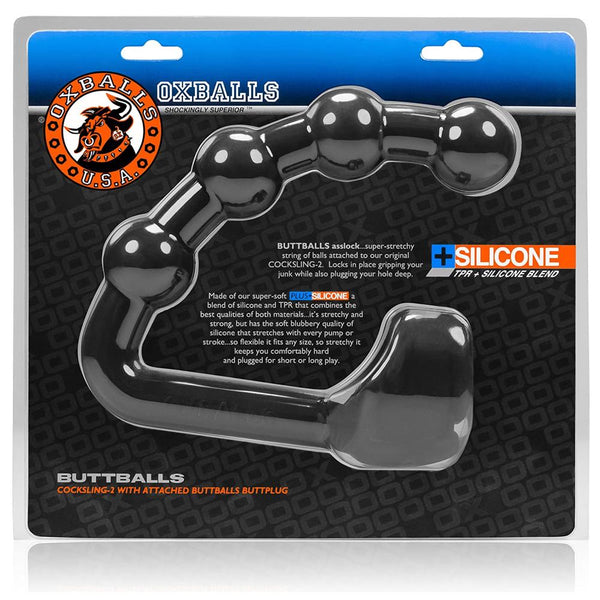 OXBALLS Buttballs Asslock Cocksling-2 with Attached Buttballs Buttplug - Extreme Toyz Singapore - https://extremetoyz.com.sg - Sex Toys and Lingerie Online Store