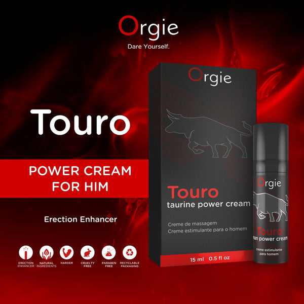 Orgie Touro Erection Enhancer Power Cream 15ml - Extreme Toyz Singapore - https://extremetoyz.com.sg - Sex Toys and Lingerie Online Store