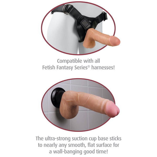 Pipedream Real Feel Deluxe No. 6 - Light - 8.5" Vibrating Dildo - Extreme Toyz Singapore - https://extremetoyz.com.sg - Sex Toys and Lingerie Online Store