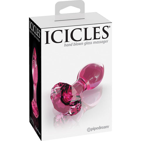 Pipedream Icicles No. 79 Pink Crystal Glass Butt Plug - Extreme Toyz Singapore - https://extremetoyz.com.sg - Sex Toys and Lingerie Online Store