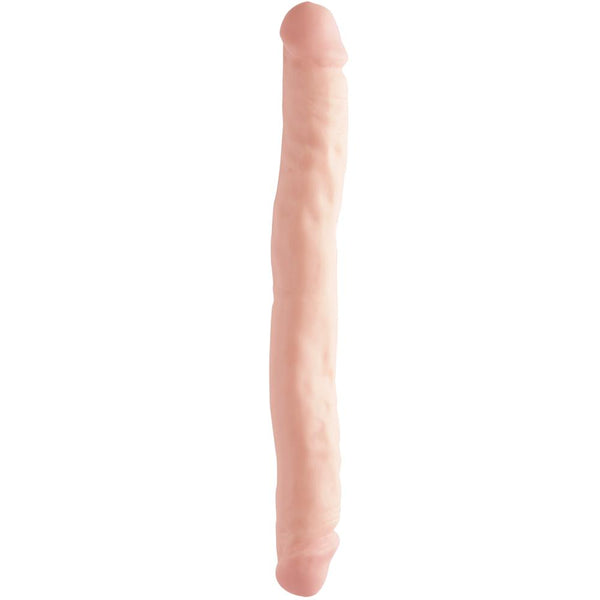 Pipedream Basix Rubber Works 12" Double Dong - Light - Extreme Toyz Singapore - https://extremetoyz.com.sg - Sex Toys and Lingerie Online Store