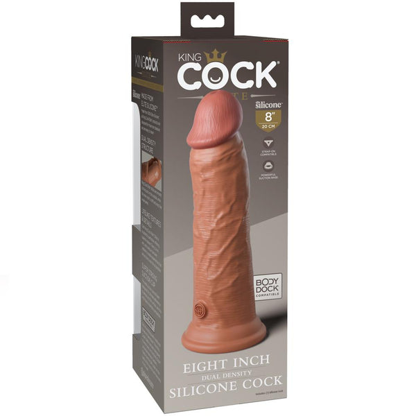 Pipedream Products King Cock Elite 8" Silicone Dual Density Cock - Extreme Toyz Singapore - https://extremetoyz.com.sg - Sex Toys and Lingerie Online Store