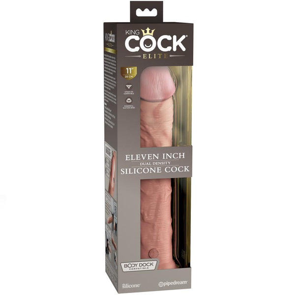 Pipedream Products King Cock Elite 11" Silicone Dual Density Cock - Extreme Toyz Singapore - https://extremetoyz.com.sg - Sex Toys and Lingerie Online Store