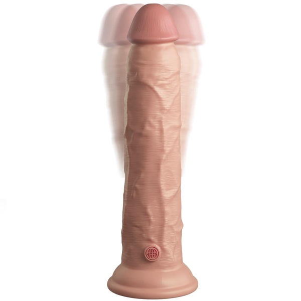 Pipedream Products King Cock Elite 9" Vibrating Silicone Dual Density Rechargeable Cock with Remote - Extreme Toyz Singapore - https://extremetoyz.com.sg - Sex Toys and Lingerie Online Store