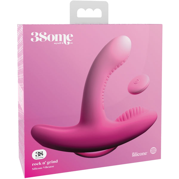 Pipedream 3Some Rock N' Grind Silicone Vibrator - Extreme Toyz Singapore - https://extremetoyz.com.sg - Sex Toys and Lingerie Online Store
