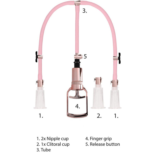 Shots America Pumped Clitoral & Nipple Pump Set - Large - Extreme Toyz Singapore - https://extremetoyz.com.sg - Sex Toys and Lingerie Online Store