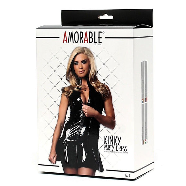 Amorable by Rimba Latex Look Kinky Party Dress (3 Sizes Available) - Extreme Toyz Singapore - https://extremetoyz.com.sg - Sex Toys and Lingerie Online Store