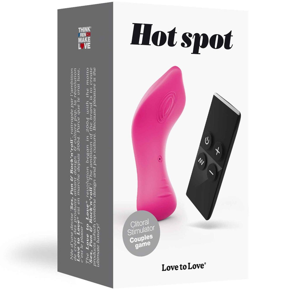 LOVE TO LOVE Hot Spot Remote Control Rechargeable Clitoral Stimulator - Danger Pink - Extreme Toyz Singapore - https://extremetoyz.com.sg - Sex Toys and Lingerie Online Store