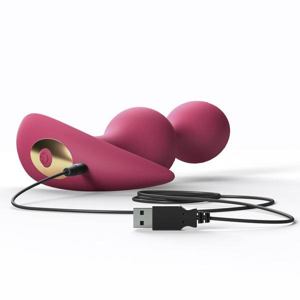 LOVE TO LOVE Twinny Bud Rechargeable Vibrating Butt Plug - Plum Star - Extreme Toyz Singapore - https://extremetoyz.com.sg - Sex Toys and Lingerie Online Store