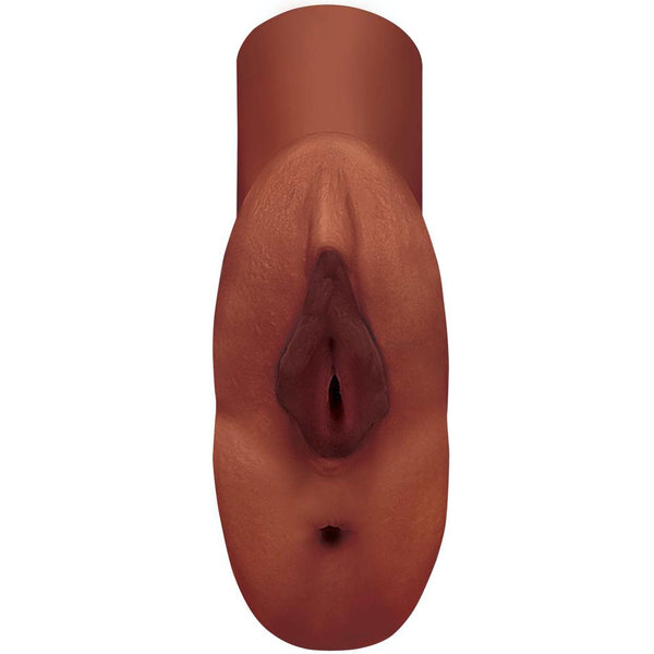 Pipedream PDX Plus Perfect Pussy Double Stroker (Brown) - Extreme Toyz Singapore - https://extremetoyz.com.sg - Sex Toys and Lingerie Online Store