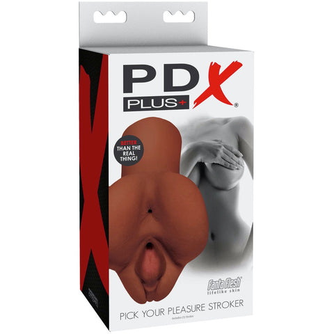 Pipedream PDX Plus Pick Your Pleasure Stroker (Brown) - Extreme Toyz Singapore - https://extremetoyz.com.sg - Sex Toys and Lingerie Online Store