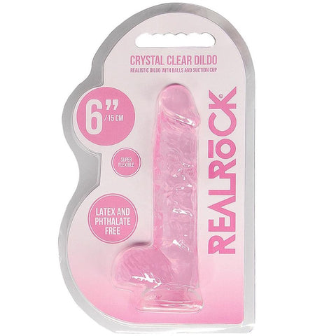 Shots America RealRock 6" Realistic Dildo With Balls (3 Colours Available) - Extreme Toyz Singapore - https://extremetoyz.com.sg - Sex Toys and Lingerie Online Store