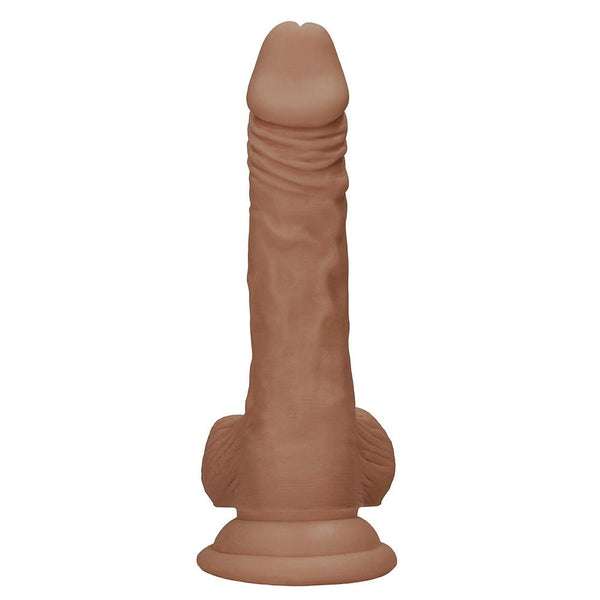 Shots America RealRock 7" Dong with Testicles - Tan - Extreme Toyz Singapore - https://extremetoyz.com.sg - Sex Toys and Lingerie Online Store