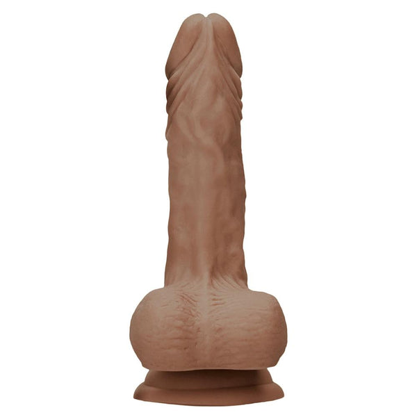Shots America RealRock 7" Dong with Testicles - Tan - Extreme Toyz Singapore - https://extremetoyz.com.sg - Sex Toys and Lingerie Online Store