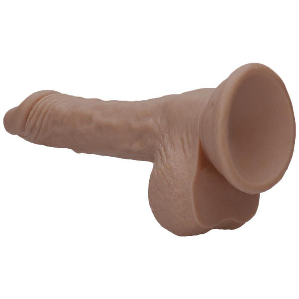 Shots America RealRock 7" Dong with Testicles - Tan - Extreme Toyz Singapore - https://extremetoyz.com.sg - Sex Toys and Lingerie Online Store