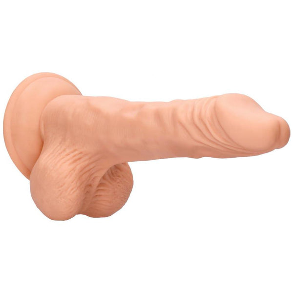 Shots America RealRock 8" Dong with Testicles - Light - Extreme Toyz Singapore - https://extremetoyz.com.sg - Sex Toys and Lingerie Online Store