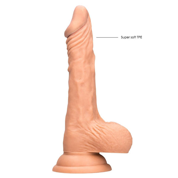 Shots America RealRock 8" Dong with Testicles - Light - Extreme Toyz Singapore - https://extremetoyz.com.sg - Sex Toys and Lingerie Online Store