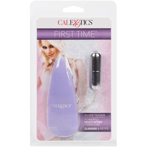 CalExotics First Time Silver Teaser Bullet Vibrator - Extreme Toyz Singapore - https://extremetoyz.com.sg - Sex Toys and Lingerie Online Store