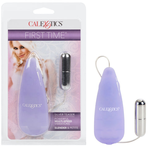 CalExotics First Time Silver Teaser Bullet Vibrator - Extreme Toyz Singapore - https://extremetoyz.com.sg - Sex Toys and Lingerie Online Store