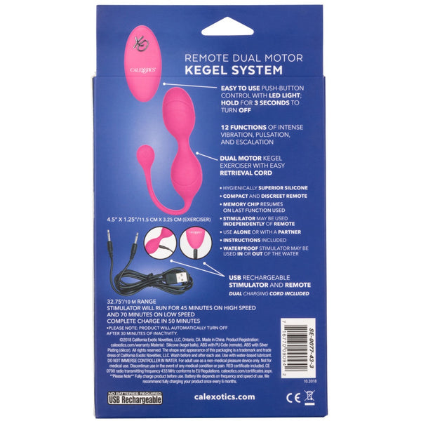 CalExotics Remote Dual Motor Kegel System - Extreme Toyz Singapore - https://extremetoyz.com.sg - Sex Toys and Lingerie Online Store - Bondage Gear / Vibrators / Electrosex Toys / Wireless Remote Control Vibes / Sexy Lingerie and Role Play / BDSM / Dungeon Furnitures / Dildos and Strap Ons  / Anal and Prostate Massagers / Anal Douche and Cleaning Aide / Delay Sprays and Gels / Lubricants and more...