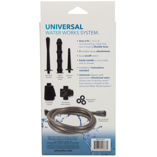 CalExotics Universal Water Works System Advanced Water Douche Set - Extreme Toyz Singapore - https://extremetoyz.com.sg - Sex Toys and Lingerie Online Store