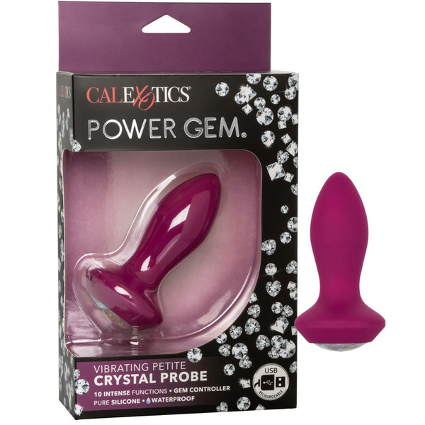 CalExotics Power Gem Vibrating Petite Crystal Probe - Extreme Toyz Singapore - https://extremetoyz.com.sg - Sex Toys and Lingerie Online Store - Bondage Gear / Vibrators / Electrosex Toys / Wireless Remote Control Vibes / Sexy Lingerie and Role Play / BDSM / Dungeon Furnitures / Dildos and Strap Ons  / Anal and Prostate Massagers / Anal Douche and Cleaning Aide / Delay Sprays and Gels / Lubricants and more...