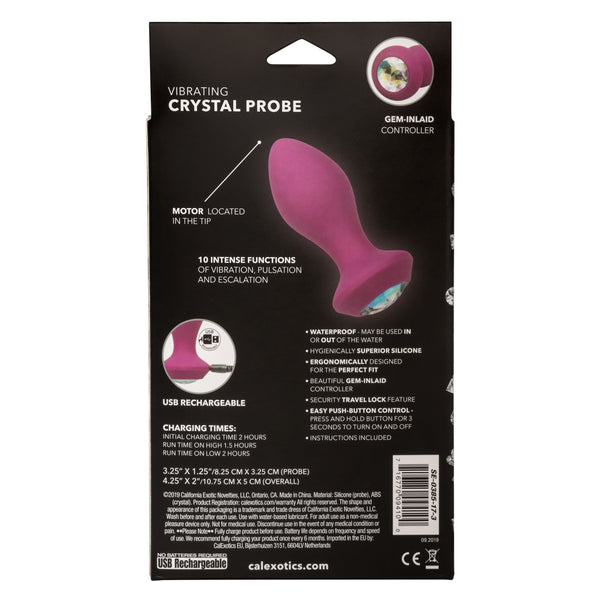 CalExotics Power Gem Vibrating Crystal Probe - Extreme Toyz Singapore - https://extremetoyz.com.sg - Sex Toys and Lingerie Online Store - Bondage Gear / Vibrators / Electrosex Toys / Wireless Remote Control Vibes / Sexy Lingerie and Role Play / BDSM / Dungeon Furnitures / Dildos and Strap Ons  / Anal and Prostate Massagers / Anal Douche and Cleaning Aide / Delay Sprays and Gels / Lubricants and more...