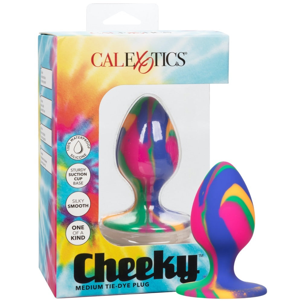 CalExotics Cheeky Medium Tie-Dye Plug - Extreme Toyz Singapore - https://extremetoyz.com.sg - Sex Toys and Lingerie Online Store