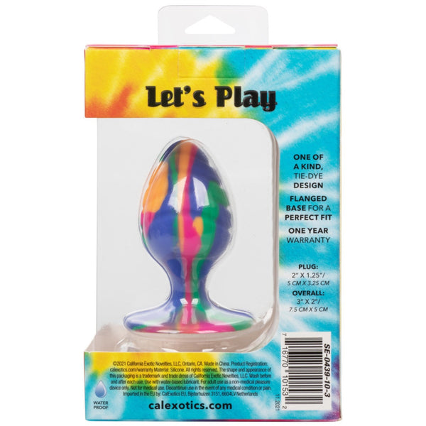 CalExotics Cheeky Medium Swirl Tie-Dye Silicone Anal Plug - Extreme Toyz Singapore - https://extremetoyz.com.sg - Sex Toys and Lingerie Online Store