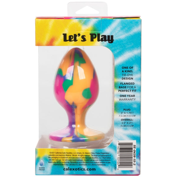 CalExotics Cheeky Large Tie-Dye Plug - Extreme Toyz Singapore - https://extremetoyz.com.sg - Sex Toys and Lingerie Online Store